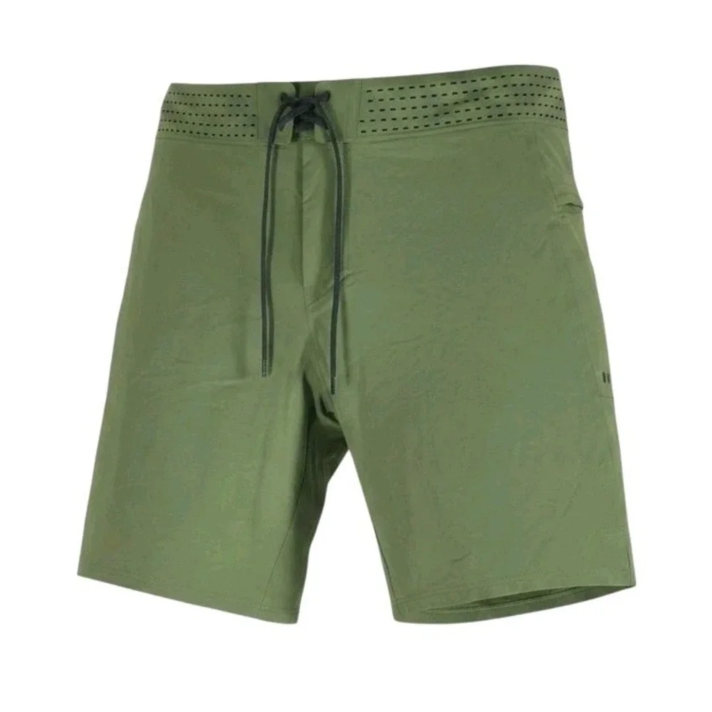 Lululemon Current State Board Shorts Mens 34 Green Foliage Trunks 9 in LM7AYXS